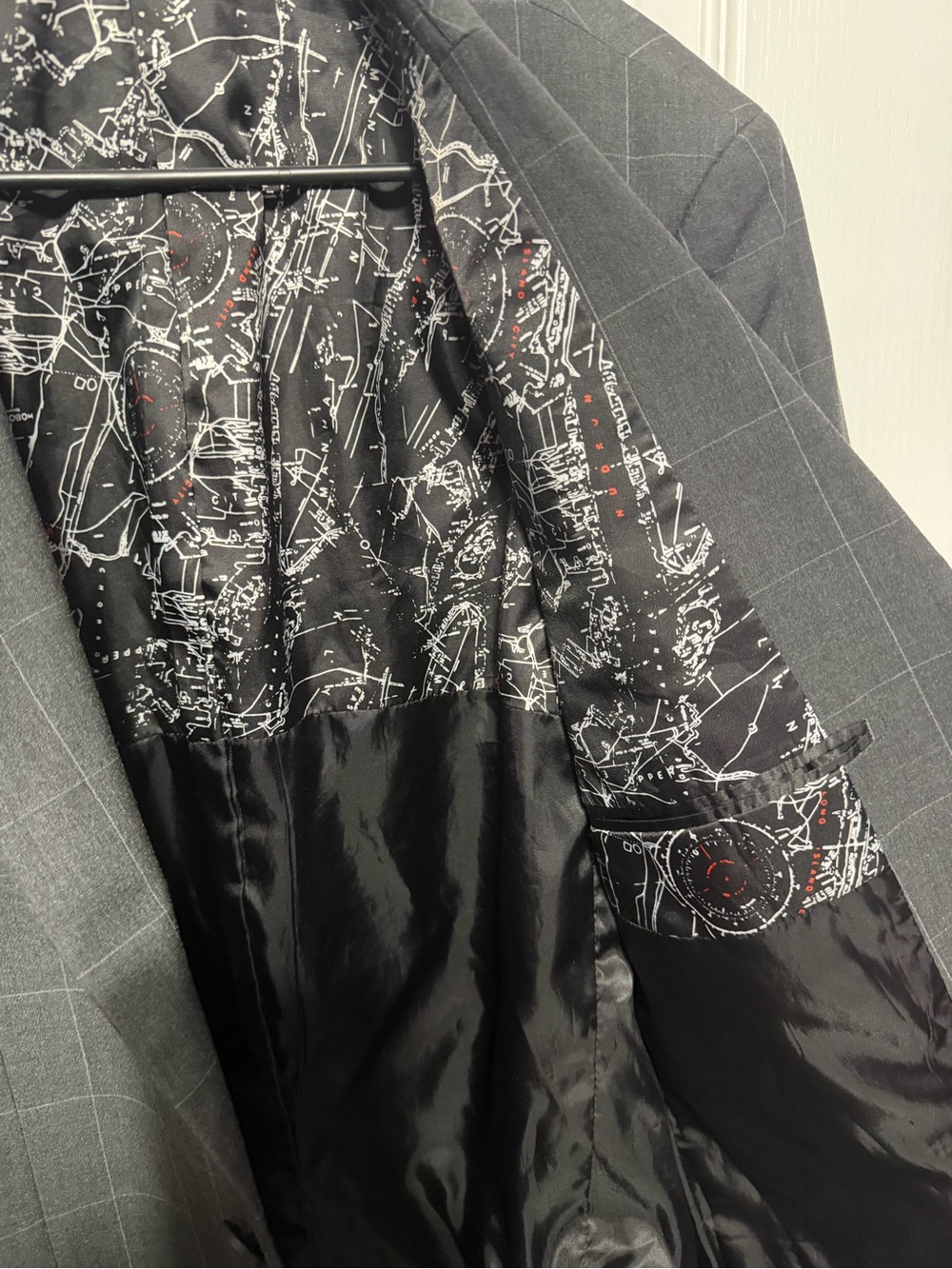 Nautica Gray Windowpane Sport Coat - Picture 5 of 7
